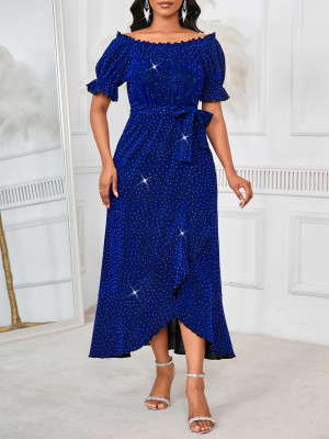 EVE Short Sleeve Solid Color Midi Dress GYLY-10880