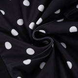 EVE Polka Dots Print Halterneck Tops Short Suit GPKJ-MR45968