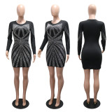 EVE Long Sleeve Hot Drill Mini Dress CYA-902202