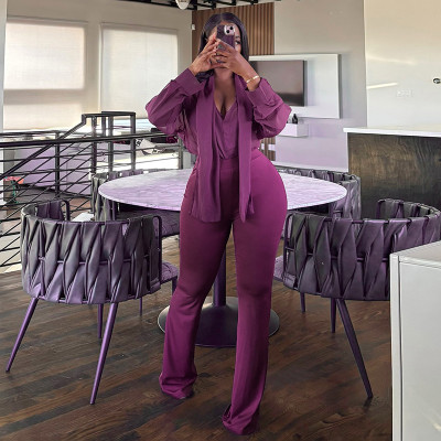 EVE Solid Color Mesh Two Piece Pants Set GDSF-D25ST518