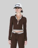 EVE Long Sleeve Contrast Color Two Piece Pants Set YWXS-K25L1447