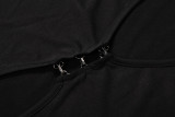 EVE Hollow Out Zipper Tops Two Piece Pants Set GSLF-K25S84204