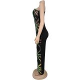 EVE Single Shoulder Long Sleeve Sequin Jumpsuit BY-7301