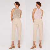 EVE Plus Size Sleeveless Sequin Slim Tops GYOM-8918