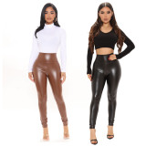 EVE PU Leather Tight Pencil Pants GYOM-8834