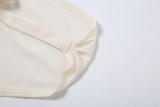 EVE Solid Color Tie Up Tube Top Skirt 3 Piece Set GSLF-K25S83846