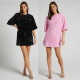 EVE Plus Size V Neck Backless Sequin Mini Dress GYOM-8921