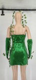 EVE Halloween Sequined Sexy Performance Evening Dress With Gloves GYOM-8873