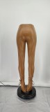 EVE PU Leather Split Micro Flare Pants GYOM-k8705