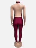 EVE Sexy Backless Solid Color Ruched Jumpsuit GQNF-Y00442QC