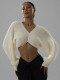 EVE Long Sleeve V Neck Knits Sweater GQNF-Y00255CM