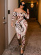 EVE Print One Shoulder Tight Jumpsuit GQNF-Y00241QC