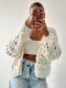 EVE Holes Hollow Out Knits Cardigan GQNF-Y00239CM