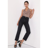 EVE Halterneck Sequin Backless Tank Tops GYOM-8888