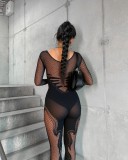 EVE Mesh See Through Lace Jumpsuit GQNF-F00180QL