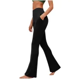 EVE Solid Color Slim Flare Pants GYZY-6692