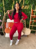 EVE Sport Fitness Solid Color Two Piece Pants Set SFY-815