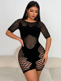 EVE Lace Hollow Out Short Sleeve Romper GQNF-F00174QD
