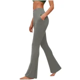EVE Solid Color Slim Flare Pants GYZY-6692