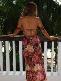 EVE Print Off Shoulder Sexy Maxi Dress GQNF-F00025D