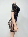 EVE Lace Hollow Out Short Sleeve Romper GQNF-F00174QD