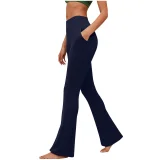 EVE Solid Color Slim Flare Pants GYZY-6692