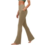 EVE Solid Color Slim Flare Pants GYZY-6692