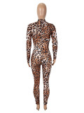 EVE Mesh Leopard Print Long Sleeve Jumpsuit SHD-9575