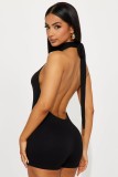 EVE Sleeveless Backless Halterneck Romper SHD-9590