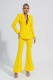 EVE Solid Color Long Sleeve Blazer Two Piece Pants Suit GXRF-158