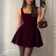 EVE Sleeveless Backless Tie Up Mini Dress GAXB-W493DS