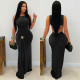 EVE Sleeveless Solid Color Backless Maxi Dress BY-7600