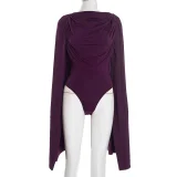 EVE Long Sleeve Solid Color Bodysuit GDSF-Q24BS670