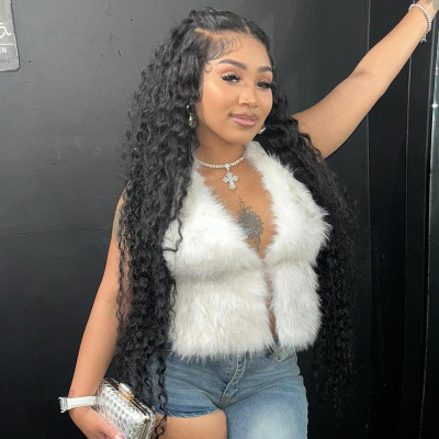 EVE Sexy Furzzy Backless Sleeveless Tops GDSF-D25TP245