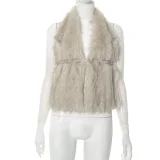 EVE Sexy Furzzy Backless Sleeveless Tops GDSF-D25TP245