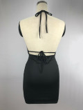 EVE Sexy Solid Color Sling Backless Mini Dress GWLS-LX0001