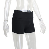 EVE Solid Color Yoga Fitness Cuffed Shorts GWLS-202505