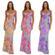 EVE Mesh Print Slim Sling Maxi Dress GWLS-202406