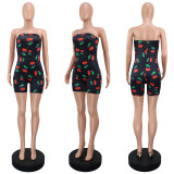 EVE Sexy Print Slim Tube Top Romper GWLS-LD201060