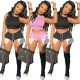 EVE Solid Color Sleeveless T Shirt Two Piece Shorts Set GWLS-LD201099