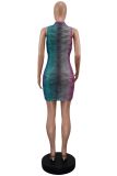 EVE Lace Mesh Hollow Out Print Mini Dress GWLS-LD201086