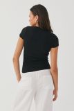 EVE Solid Color U Neck Knits T Shirt GWLS-202402