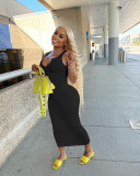 EVE U Neck Sleeveless Solid Color Maxi Dress GWLS-LD201065