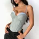 EVE Patchwork Contrast Color Tank Top GOMN-70096