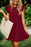 EVE Ruffles Sleeve Loose Patchwork Casual Dress GWLS-LD201002