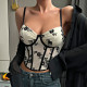 EVE V Neck Print Sling Underwire Tank Top GOMN-K0186