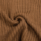 EVE Solid Color Big Lapel Lantern Sleeve Sweater Mini Dress NY-MY110