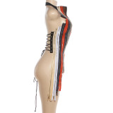 EVE Colorful Print Sleeveless Backless Tops GZJQ-K25L85358