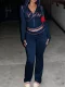 EVE Fashion Casual Printed Zip-Up Long Sleeve Coat And Pants Suit YWXS-XS-4133