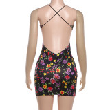 EVE Print Sleeveless Backless Bodycon Dress GZJQ-K25D86793